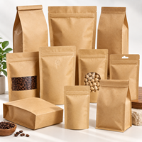 Sachet Doypack en Papier Kraft Écologique Refermable avec Fermeture Éclair, Qualité Alimentaire, pour Emballage de Poudre d'Épices, Logo Personnalisé