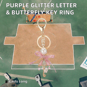 Nouveau porte-clés en forme de <span class=keywords><strong>parapluie</strong></span> avec nœud en ruban rose, porte-clés en alliage pour sac à main de mode pour filles, ornement suspendu - Product Image 2