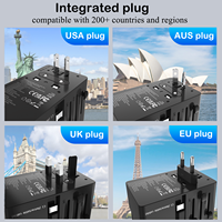 Adaptateur de voyage Foxcan 100 Watt, chargeur GaN super rapide, adaptateur de voyage universel international avec USB pour la charge d'ordinateurs portables
