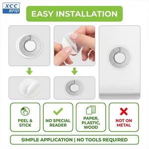 Étiquettes <span class=keywords><strong>RFID</strong></span> blanches vierges rondes de 35 mm 213 Wet Inlay, programmables, plus de 100 000 cycles d'écriture, ISO14443A/NFC Type 2 Access - Product Image 6