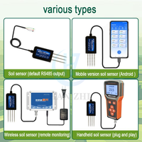 HANZ Nouvelle Version 8 en 1 RS485 Modbus Capteur de sol NPK EC Conductivité Température Humidité PH pour l'agriculture Prise en charge IoT LORA 4G