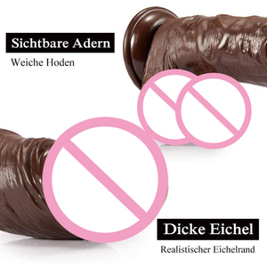 Dildo de PVC realista de alta calidad, con una textura de piel realista y material seguro para el cuerpo, para mujeres. - Product Image 6