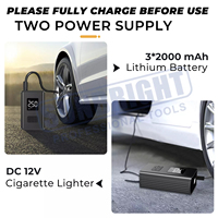 Cordless Faster Inflation Air Pump Tire Inflator Portable Air Compressor for Car Motorcycle Bicycle Tire