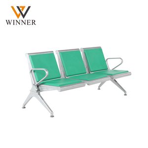 Modern 3 Kişilik Alüminyum Kamu Oturma Alanı Havaalanı Bekleme Koltuğu PU Minderli Dayanıklı Klinik Hastane Alışveriş Merkezi Ofis Parkı - Product Image 3