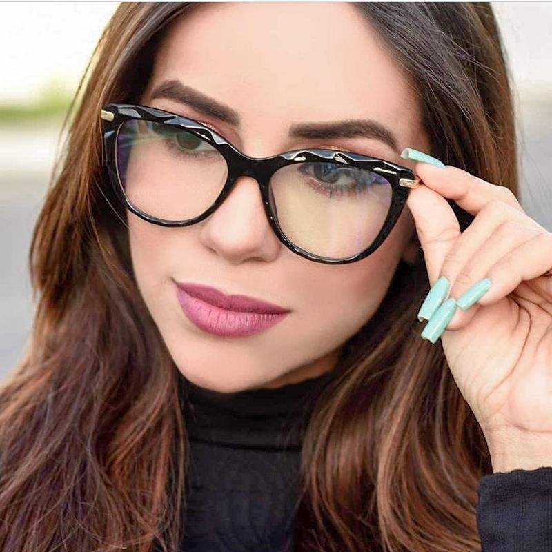 2021 Fashion Retro Transparent Crystal Glasses Frame