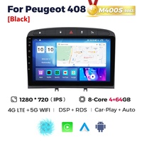 MEKEDE-MS Autoradio Android 10 9 pouces Quad Core Lecteur Audio Stéréo pour Peugeot 408 308 308SW RDS Vidéo SWC GPS Navigation WIFI IPS B