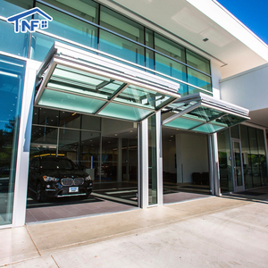 أبواب مرآب حديثة ذكية أوتوماتيكية قابلة للطي، أبواب مرآب كهربائية من الألومنيوم والزجاج قابلة للطي عموديًا - Product Image 2