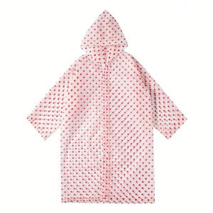 Imperméable léger et réutilisable à pois tendance pour adultes et enfants, idéal pour les voyages en extérieur, avec logo personnalisé - Product Image 1