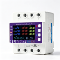 Disjoncteur intelligent WiFi Tuya triphasé 100A avec compteur d'énergie, protection contre les surtensions et les sous-tensions, interrupteur à distance pour la maison