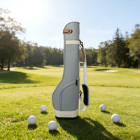 Sac de golf en cuir PU avec logo personnalisé, léger, imperméable, portable, sac de transport pour le golf, accessoires de golf professionnels, OEM
