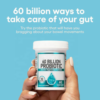 Probiotiques 60 Milliards UFC 10 Souches Nouvelle Arrivée Soutien Digestif et Immunitaire Complément Santé Intestinale Capsules Usine OEM
