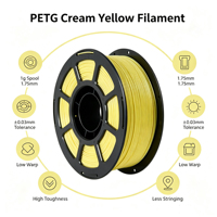 Waterdichte monochrome MEIJIMEI geëxtrudeerde PETG 3D-printerfilament, duurzaam gietmateriaal, 1,75 mm diameter, 250°C printtemperatuur