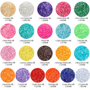 Xichuan Crystal Resin Acrylic Gem Flat Back Round Jelly AB Shiny 2-6mm Rhinestone Nail Art Supplies Prendas de vestir Accesorios de bricolaje - Product Image 5