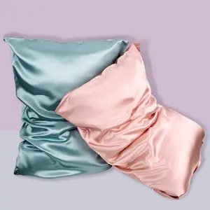 Toptan yumuşak yastık örtüsü toplu yastık tedarikçiler için fermuar ile 100% saf dut ipek yastık kılıfı yatak