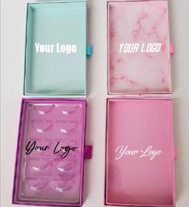 睫毛包装盒供应商定制睫毛书5对批发空睫毛盒带镜 - Product Image 5