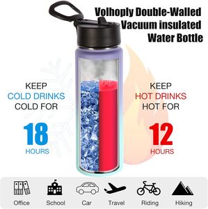 Custom Wholesale Wide Mouth Double Wall <b>Insulated</b> Vacuum <b>Flasks</b> 304 316 Stainless Steel Water Bottle With Straw Drinking - Product Image 4