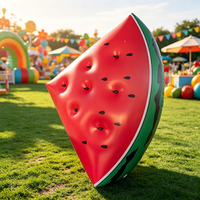 Modèle géant gonflable en forme de tranche de pastèque, accessoire publicitaire commercial extérieur, décoration de fruits gonflables pour fête estivale