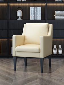 Chaise de bureau ergonomique contemporaine en <span class=keywords><strong>cuir</strong></span> microfibre avec structure en bois massif de style minimaliste italien / <span class=keywords><strong>Fauteuil</strong></span> moderne pour appartement et hôtel - Product Image 3