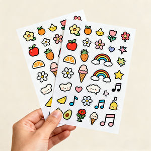 Pegatinas de vinilo con impresión personalizada para niños, autoadhesivo ecológico, impermeable, corte de beso - Product Image 1