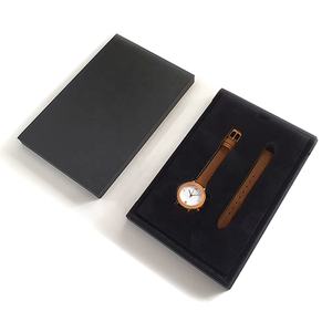 Montre en bois à mouvement à quartz japonais avec logo personnalisé montre-bracelet en cuir étanche pour hommes montre de luxe personnalisée en acier inoxydable - Product Image 6