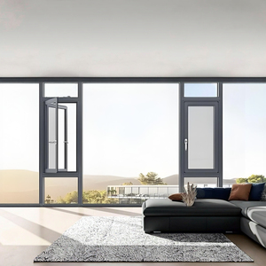 Pháp Matt Đen Nhôm kính cửa sổ hiện đại chống bão an ninh Swing gấp mở louver rèm cửa phòng tắm - Product Image 1