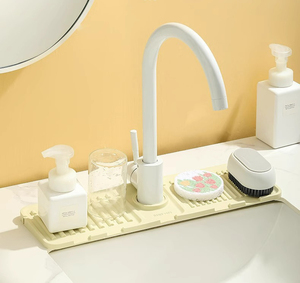 Tappetino Assorbente Riutilizzabile in Silicone <span class=keywords><strong>per</strong></span> Cucina e Bagno, Protezione Antigoccia e Paraspruzzi <span class=keywords><strong>per</strong></span> Rubinetto del Lavello - Product Image 2