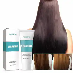 Crema para alisar el cabello proteína hidrolizada recta y brillante corrección de encogimiento del cabello