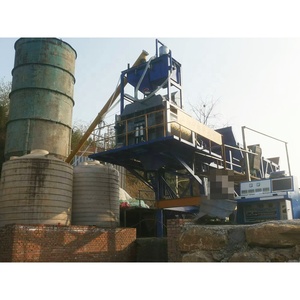 Nhà Máy Giá hai tổng hợp Phễu nhỏ 60 m3/h đúc sẵn trộn thực vật hzs60 khô mix điện mini di động trạm trộn bê tông nhà máy - Product Image 4