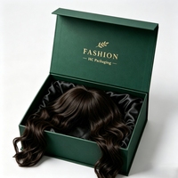 Boîte d'emballage professionnelle pour extensions de cheveux, vente en gros, boîte magnétique pliable, fournisseur OEM durable, fabricant, marques de perruques