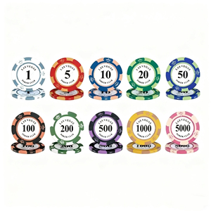 Fichas de Póker de Arcilla de Alta Calidad, Estilo Las Vegas, para Juegos de Mesa y Actividades de Entretenimiento - Product Image 4