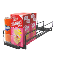 OFL Heavy-Duty Automatique Étagère en Fer Suspendu Supermarché Boisson Bouteille Organisateur Largeur Réglable En Plastique Planeur Piste De Gravité