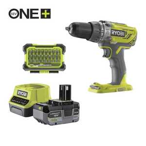 Taladro de Impacto <span class=keywords><strong>Ryobi</strong></span> de 18 V con Batería de 4.0 Ah y Juego de Accesorios - Product Image 1