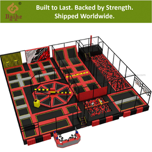 <span class=keywords><strong>Parque</strong></span> Infantil Interior de PVC con Temática de Lava Roja BAIHE con Trampolines, Capacidad Máxima >500 kg para Escuelas y Jardines de Infancia - Product Image 4