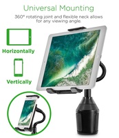Vente chaude support de téléphone tablette pour voiture, pour iPad tablette téléphone support de verre support de voiture avec col de cygne réglable Flexible