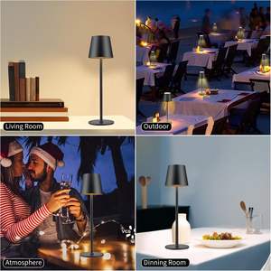 Lampe de table sans fil rechargeable en gros, portable, fonctionnant sur batterie 1200-5000mAh, avec gradation progressive 3 couleurs - Product Image 6