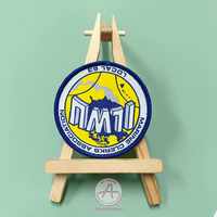 Patch tissé personnalisé avec bordure Merrow personnalisée avec des formes régulières et un artisanat exquis Patch tissé personnalisé