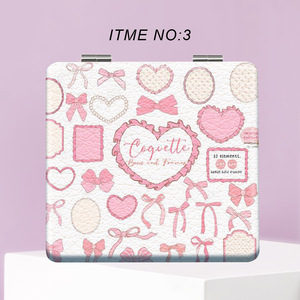 <span class=keywords><strong>Espejo</strong></span> de Maquillaje Plegable Cuadrado de Doble Cara <span class=keywords><strong>con</strong></span> Diseño Personalizado, Lindo <span class=keywords><strong>Espejo</strong></span> de Bolsillo Portátil <span class=keywords><strong>con</strong></span> Diseño de Fresa y Cereza para Mujer, Regalo - Product Image 5