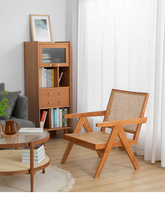 Fauteuil en bois massif de haute qualité, design en rotin, fauteuil de salon, fauteuil de café, fauteuil de salon