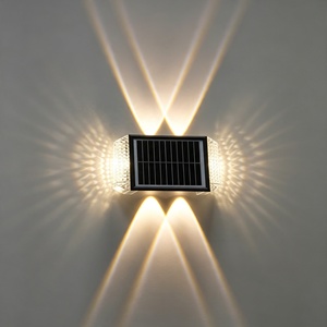 <b>LED</b> solar lights for outdoor waterproof lighting, solar lamps for garden decoration, wall lights with 4 <b>LEDs</b> for landscape - Product Image 1