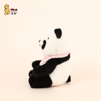 Écharpe en peluche panda ultra-douce personnalisée jouet anti-stress d'anniversaire en tissu et feutre de silicone plastique coton PP