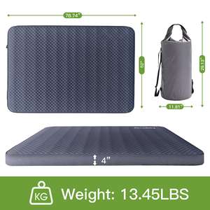 Matelas pneumatique automatique épaissi doux de haute qualité Portable pliable 3D Rectangle coussin de couchage <span class=keywords><strong>Camping</strong></span> confortable - Product Image 3