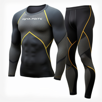 Joyord Nouveau Personnalisé Respirant MMA Full Sleeve Rash Guard MMA Compression Gym Workout Shirts Rash Guards Set