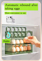 Boîte de rangement pour œufs à 3 niveaux grande capacité avec système de retournement automatique et minuterie pour réfrigérateur, pour un stockage et une organisation pratiques des aliments