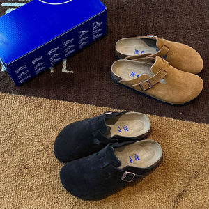 Sandalias <span class=keywords><strong>Birkenstock</strong></span> de Verano, Impermeables, de Cuero Genuino, Punta Cerrada, Plataforma, para Playa, Invierno, Forro de Moda, Piel - Product Image 4