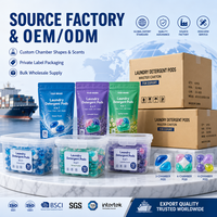 Capsules de lessive 3 en 1, détergent enzymatique bio, détachant, protection des couleurs, faible formation de mousse, pour lave-linge HE, OEM