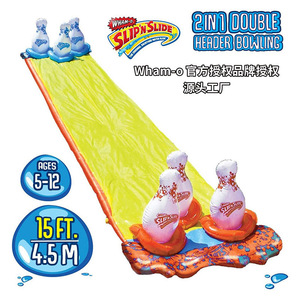 Toboggan aquatique gonflable Wham-O avec jeu de bowling pour enfants et divertissement familial en plein air dans le jardin - Product Image 2