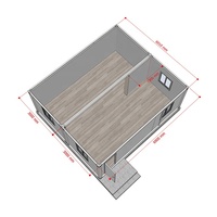 Maison conteneur préfabriquée blanche à plancher plat, économique et portable, 2+1, grande surface habitable, en kit, moderne et durable, pour école