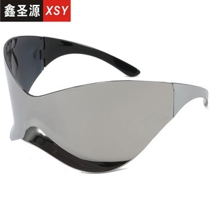 Xsy Sports Sunglasses <b>Black</b> <b>Frame</b> Acrylic Polarized Lens Uv400 Protection For Outdoor Activities - Product Image 1