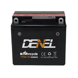 DENEL YTX9A-BS batteria di qualità ad alta capacità 12v 9ah piccola batteria x4 gt batteria a secco denel ytx9bs
