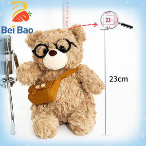 Macchina Artiglio <span class=keywords><strong>con</strong></span> Peluche in Vendita, Mini Orso di Peluche da 8 Pollici (23 cm) <span class=keywords><strong>con</strong></span> <span class=keywords><strong>Occhiali</strong></span>, Giocattoli di Peluche Imbottiti in Stock - Product Image 2